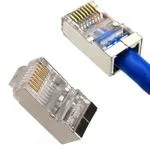 Lot de 100 connecteurs 8 pôles Cat 6 blindé RJ45 avec Insert pour câble Flexible – Image 4