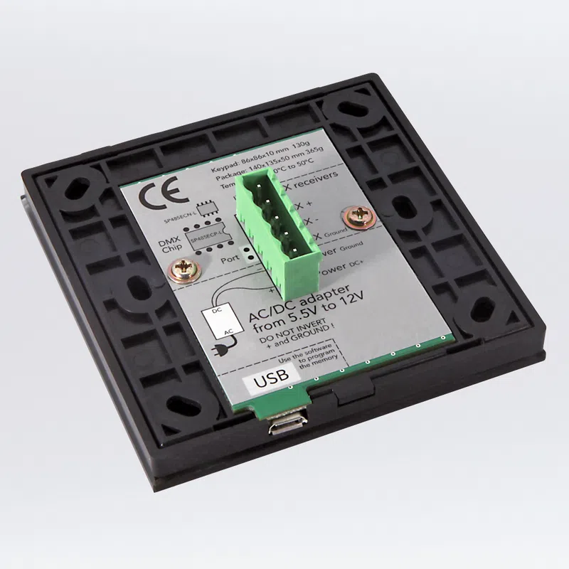 Commande murale DMX Touch Control Glass RVB – Image 4